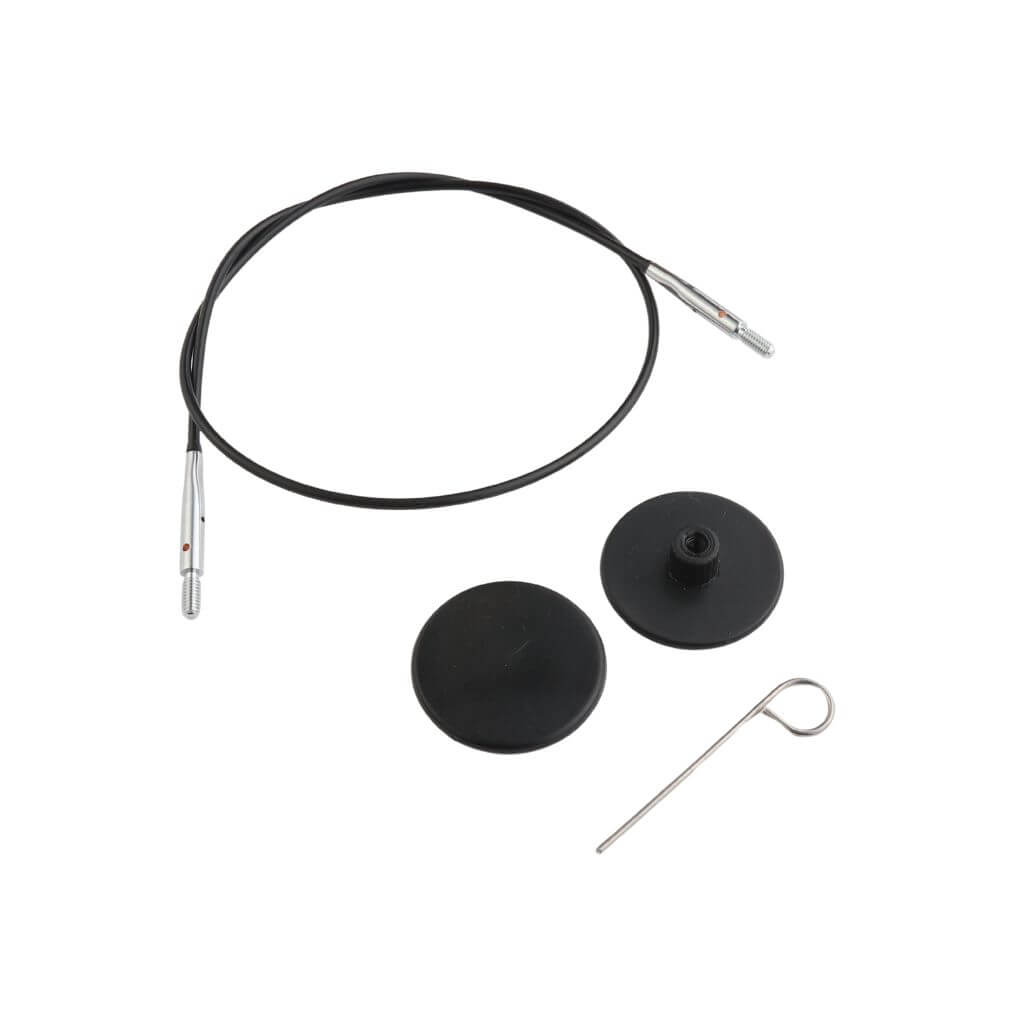 KnitPro 50 cm KnitPro Nadelseil Swivel 360° schwarz Lieblingsgarn