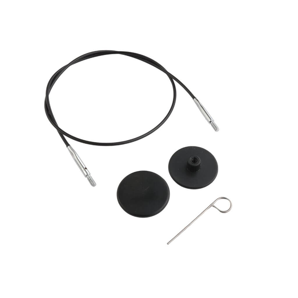 KnitPro 60 cm KnitPro Nadelseil Swivel 360° schwarz Lieblingsgarn