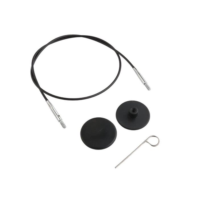 KnitPro 60 cm KnitPro Nadelseil Swivel 360° schwarz Lieblingsgarn