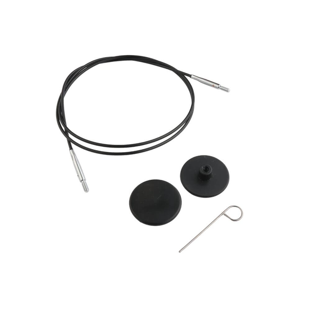 KnitPro 80 cm KnitPro Nadelseil Swivel 360° schwarz Lieblingsgarn