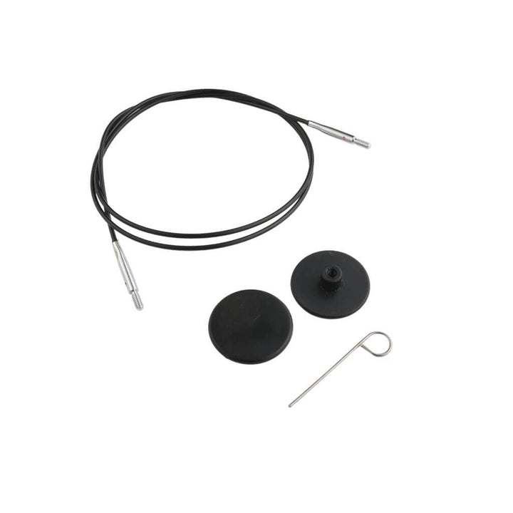 KnitPro 80 cm KnitPro Nadelseil Swivel 360° schwarz Lieblingsgarn