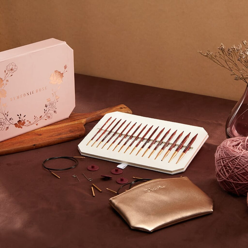 KnitPro Symfonie Rose Rundstricknadelspitzen Deluxe Set bei bei bei bei bei bei bei bei bei bei bei bei bei Lieblingsgarn
