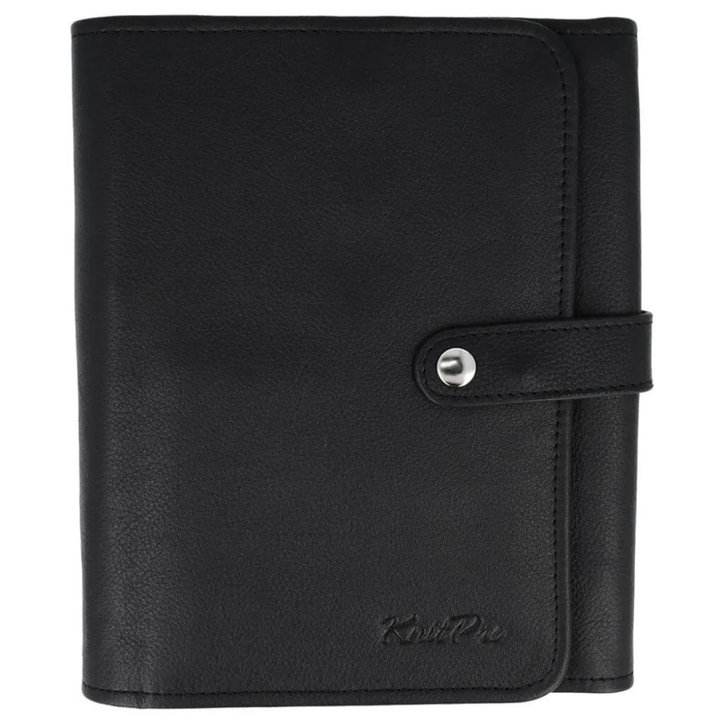 KnitPro Velora Häkel- und Strick Etui Leder, Farbe schwarz bei Lieblingsgarn