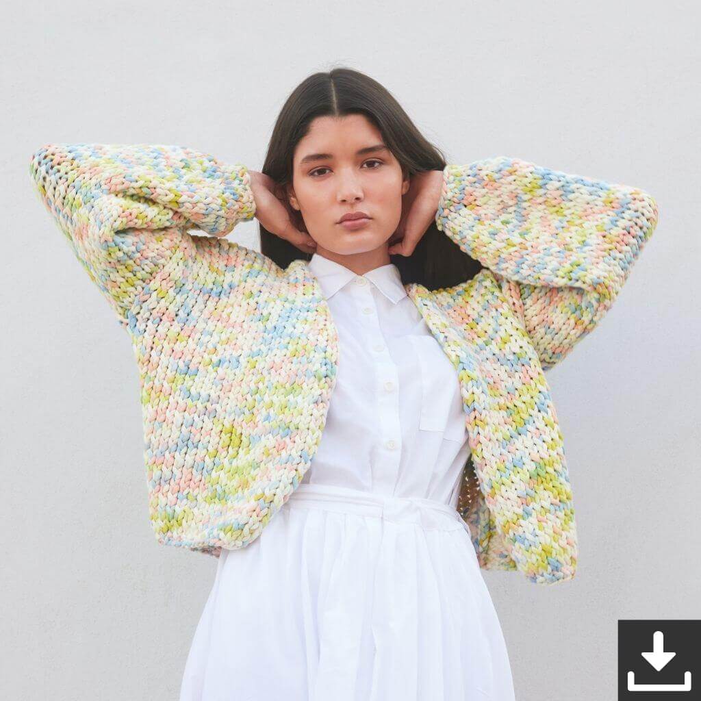 Lana Grossa Pattern Kurzer Cardigan Strickanleitung - Lana Grossa (PDF) bei bei bei bei bei bei bei bei bei Lieblingsgarn