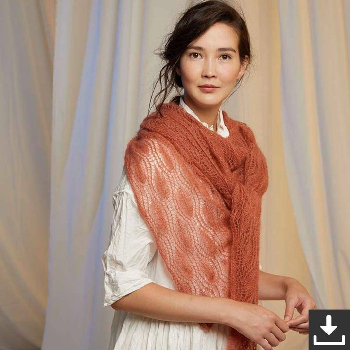 Lang Yarns Pattern Dreieckstuch mit Ajourmuster Strickanleitung - Lang Yarns (PDF) Lieblingsgarn