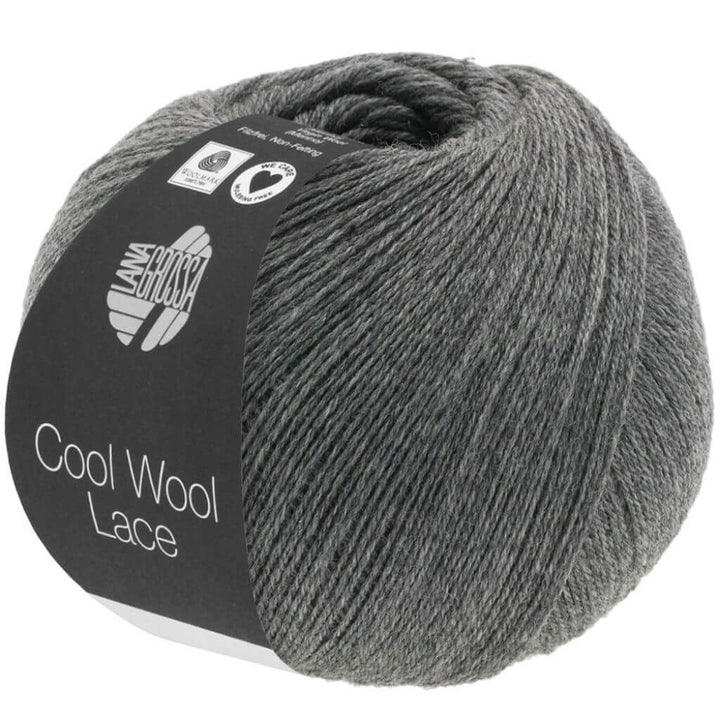 Lana Grossa Cool Wool Lace, Farbe 26 Dunkelgrau – Merino bei Lieblingsgarn