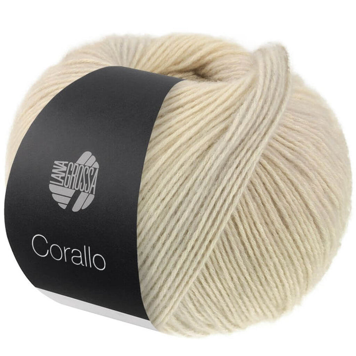 Lana Grossa 10 - Beige/Grège/Rohweiß Lana Grossa Corallo Lieblingsgarn