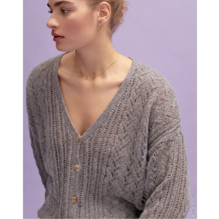 Lana Grossa Pattern Jacke mit Mustermix Strickset - Lana Grossa (PDF) Lieblingsgarn