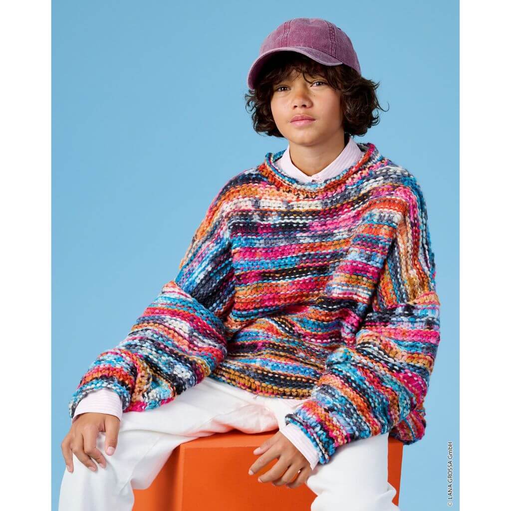 Lana Grossa Oversized-Pullover mit Fallmaschen Strickanleitung – Bild 4 von 4 bei bei bei bei bei bei bei bei Lieblingsgarn