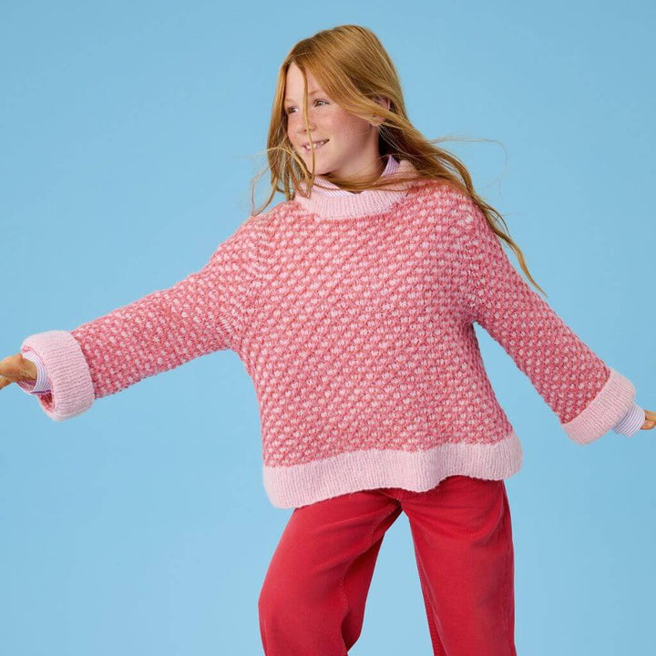 Lana Grossa Kinderpullover im Hebemuster Strickanleitung – Produktansicht bei bei bei bei bei bei bei bei bei Lieblingsgarn