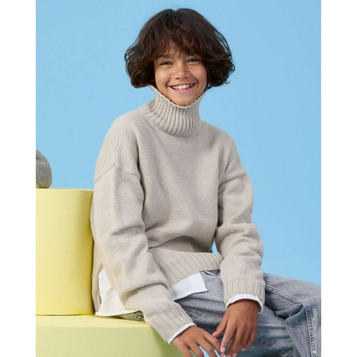 Lana Grossa Rollkragenpullover mit Seitenschlitz Strickanleitung – Produktansicht bei bei bei bei bei bei bei Lieblingsgarn