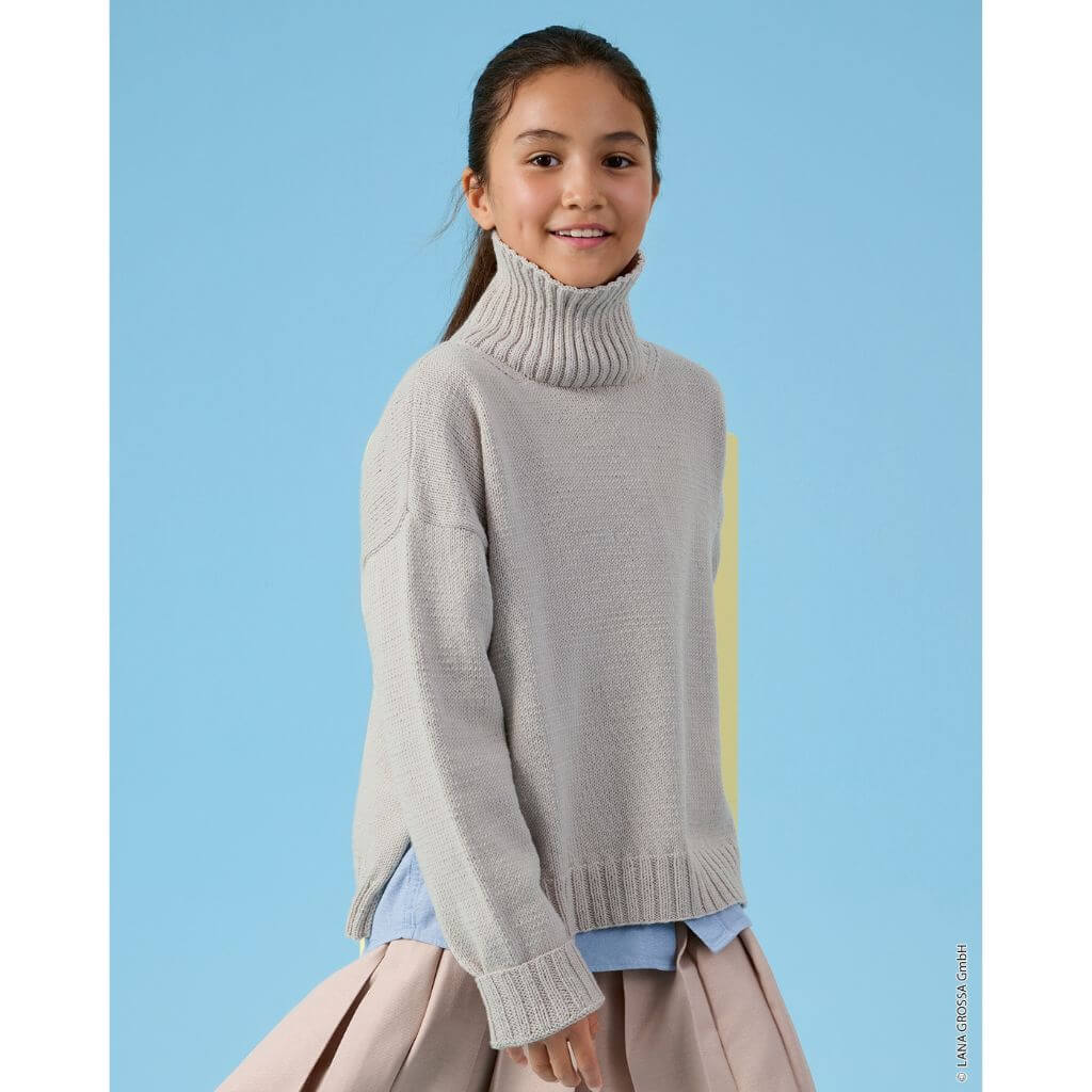 Lana Grossa Rollkragenpullover mit Seitenschlitz Strickanleitung – Bild 4 von 5 bei bei bei bei bei bei bei Lieblingsgarn