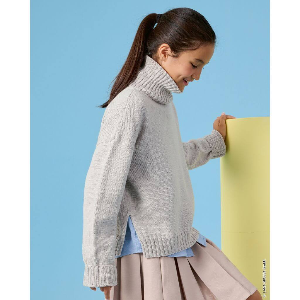Lana Grossa Rollkragenpullover mit Seitenschlitz Strickanleitung – Bild 5 von 5 bei bei bei bei bei bei bei Lieblingsgarn