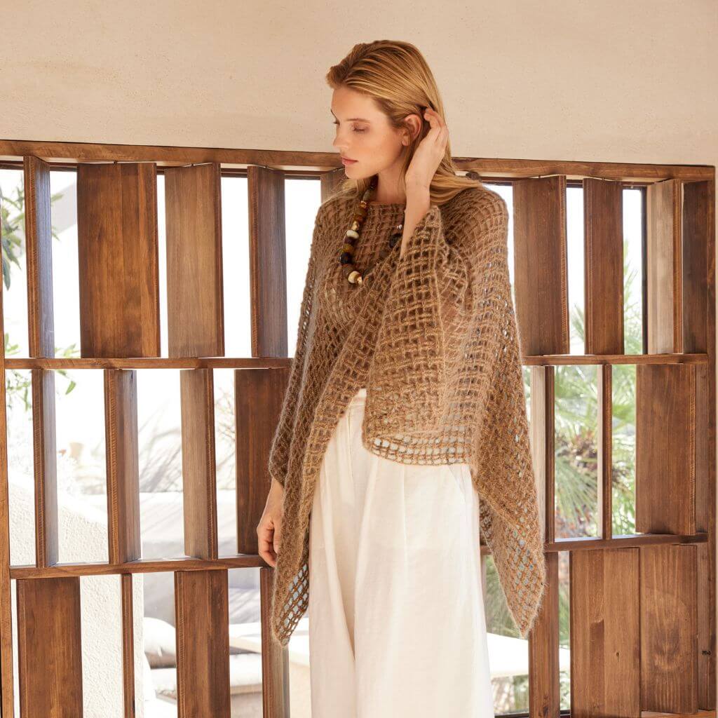 Lana Grossa Pattern Poncho Gittermuster Häkelanleitung - Lana Grossa (Heft) bei bei bei bei bei bei bei bei bei Lieblingsgarn