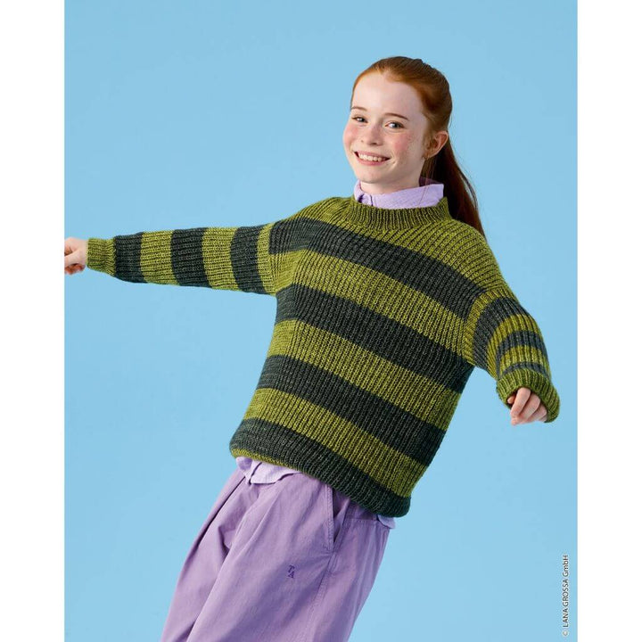 Lana Grossa Kinder-Streifenpullover im Halbpatent Strickanleitung – Bild 5 von 6 bei bei bei bei bei bei bei Lieblingsgarn
