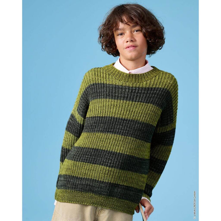 Lana Grossa Kinder-Streifenpullover im Halbpatent Strickanleitung – Bild 6 von 6 bei bei bei bei bei bei bei Lieblingsgarn