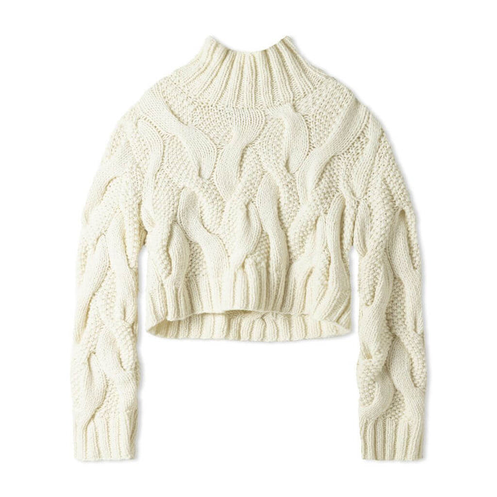 Lana Grossa Pattern Zopfpullover Cropped Strickanleitung - Lana Grossa (Heft) Lieblingsgarn
