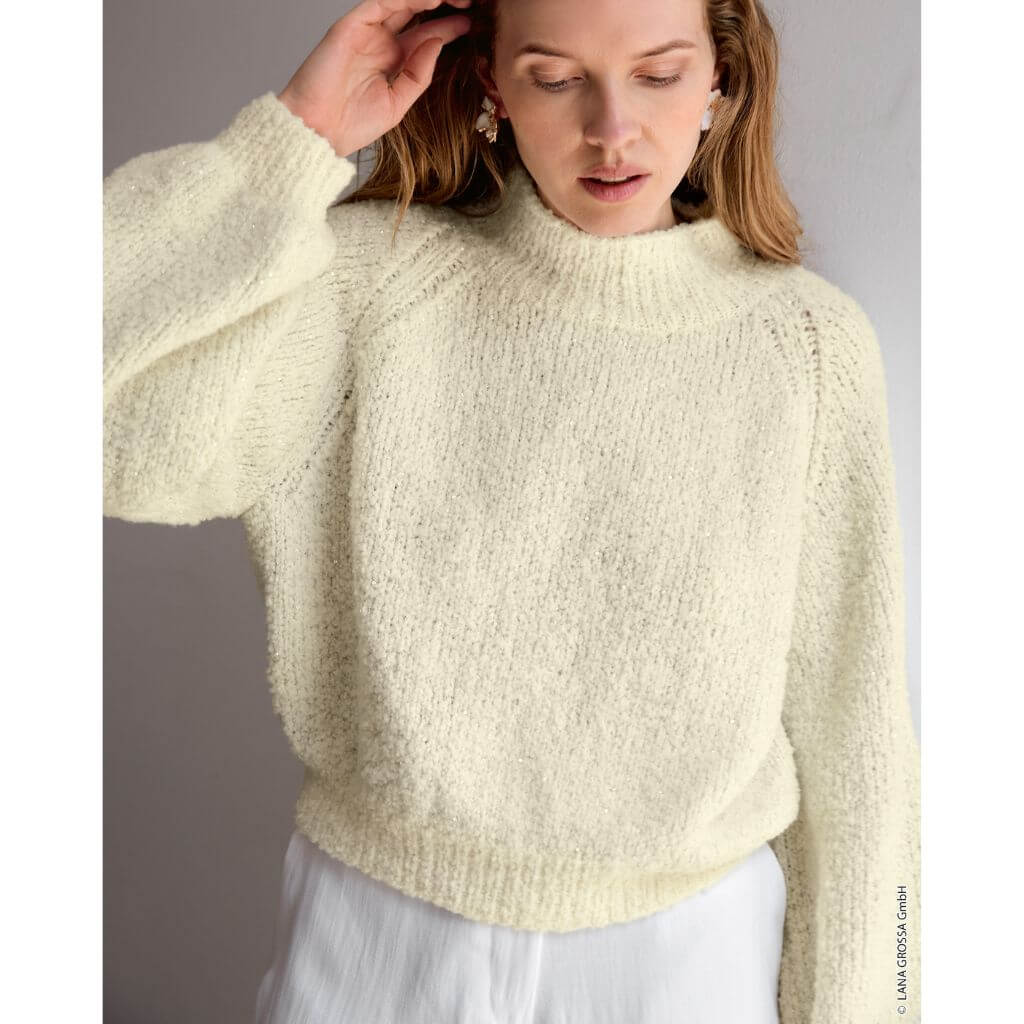Lana Grossa Pattern Raglanpullover mit Bündchen Strickanleitung - Lana Grossa (Heft) Lieblingsgarn