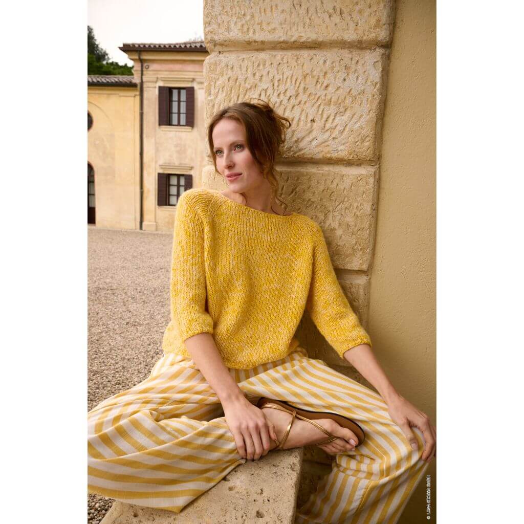 Lana Grossa Pattern Kurzarmpulli mit Raglanpasse Strickanleitung - Lana Grossa (Heft) bei bei bei bei bei bei Lieblingsgarn
