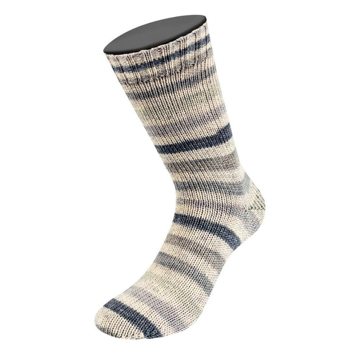Lana Grossa Meilenweit 100 Denim Mix, Farbe 4656 Silbergrau/Ecru/Hell /Mittel /Dunkelgrau bei Lieblingsgarn