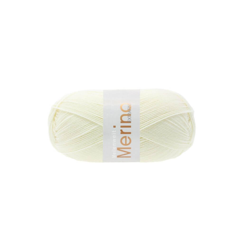 Lana Grossa 2405 - Weiß Lana Grossa Meilenweit 100 Merino extrafine Lieblingsgarn