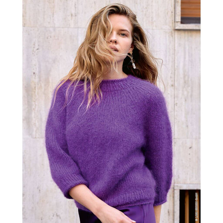 Lana Grossa Pattern Pullover mit Rundpasse Top Down Strickanleitung - Lana Grossa (Heft) Lieblingsgarn