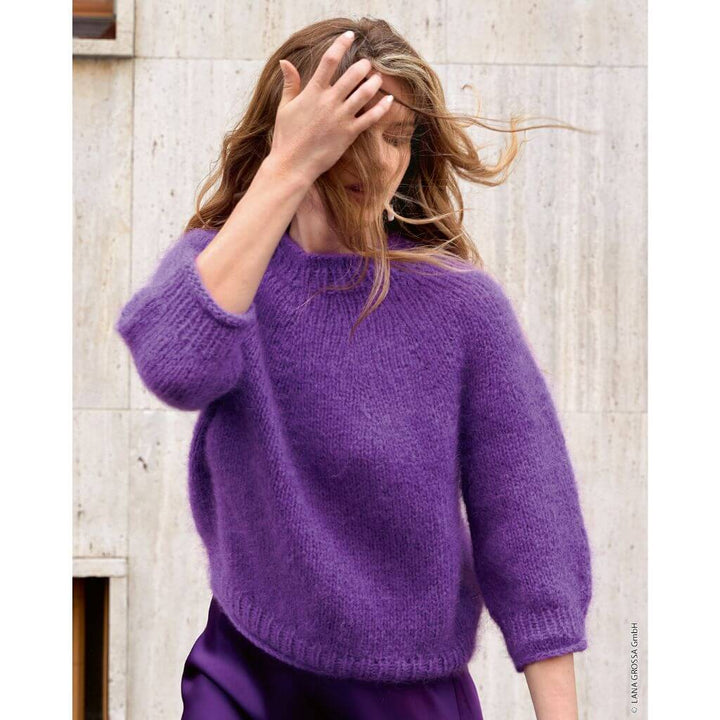 Lana Grossa Pattern Pullover mit Rundpasse Top Down Strickanleitung - Lana Grossa (Heft) Lieblingsgarn