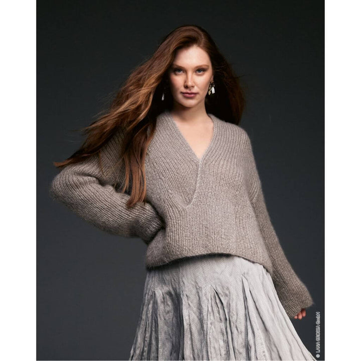 Lana Grossa Pattern Pullover mit Wickeloptik Strickanleitung - Lana Grossa (Heft) Lieblingsgarn