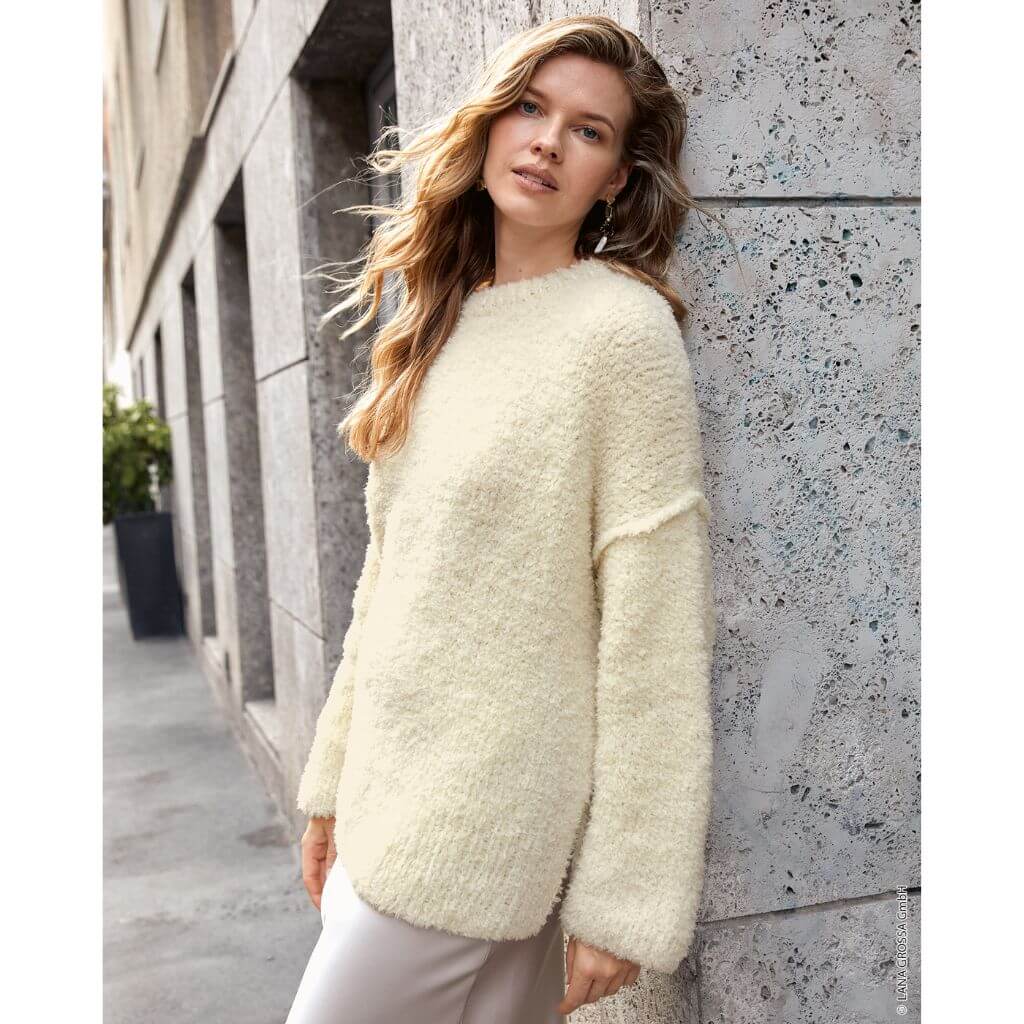 Lana Grossa Pattern Oversized Pullover mit Seitenschlitz Strickanleitung - Lana Grossa (Heft) Lieblingsgarn