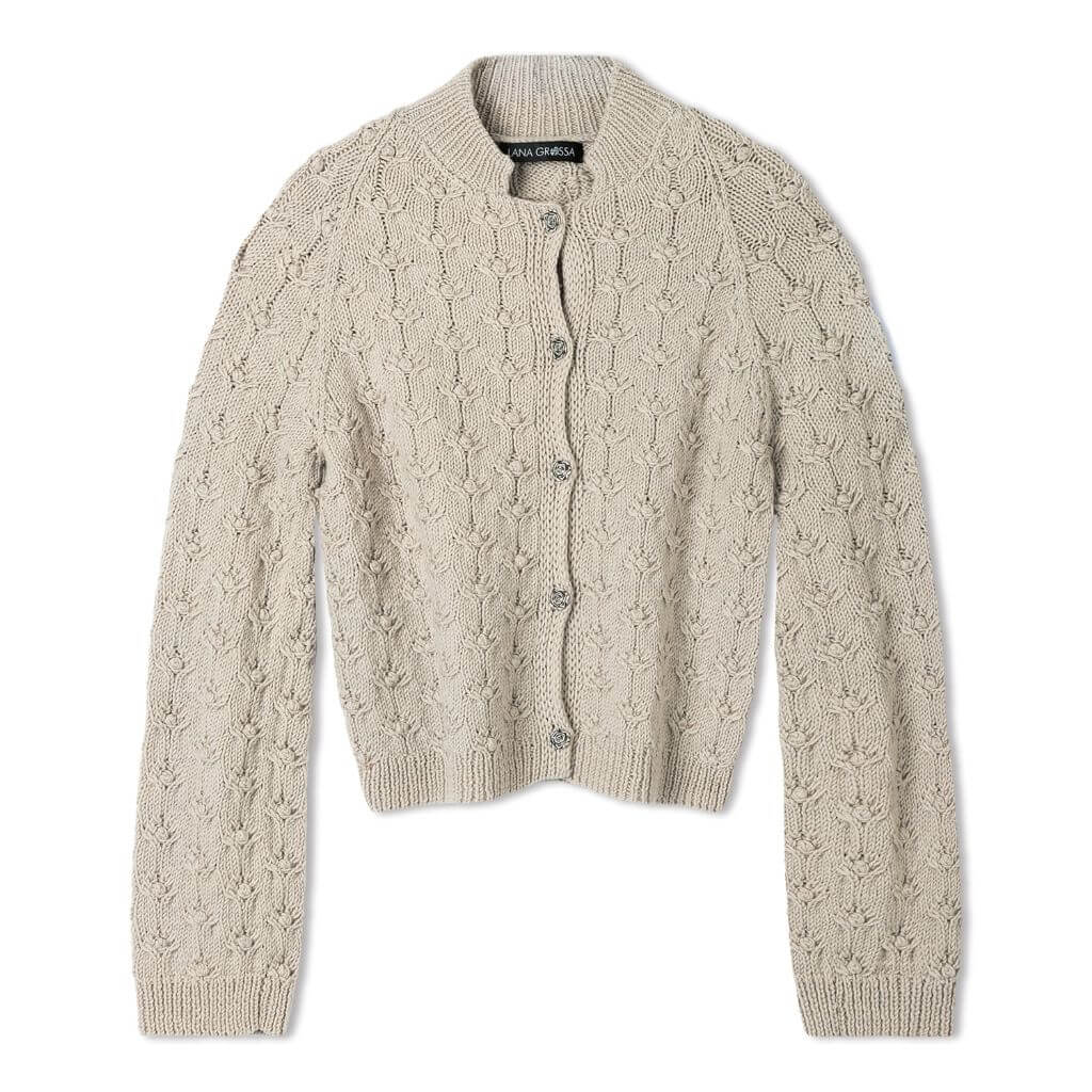 Raglanjacke Blütennoppenmuster Strickanleitung - Lana Grossa (Heft)