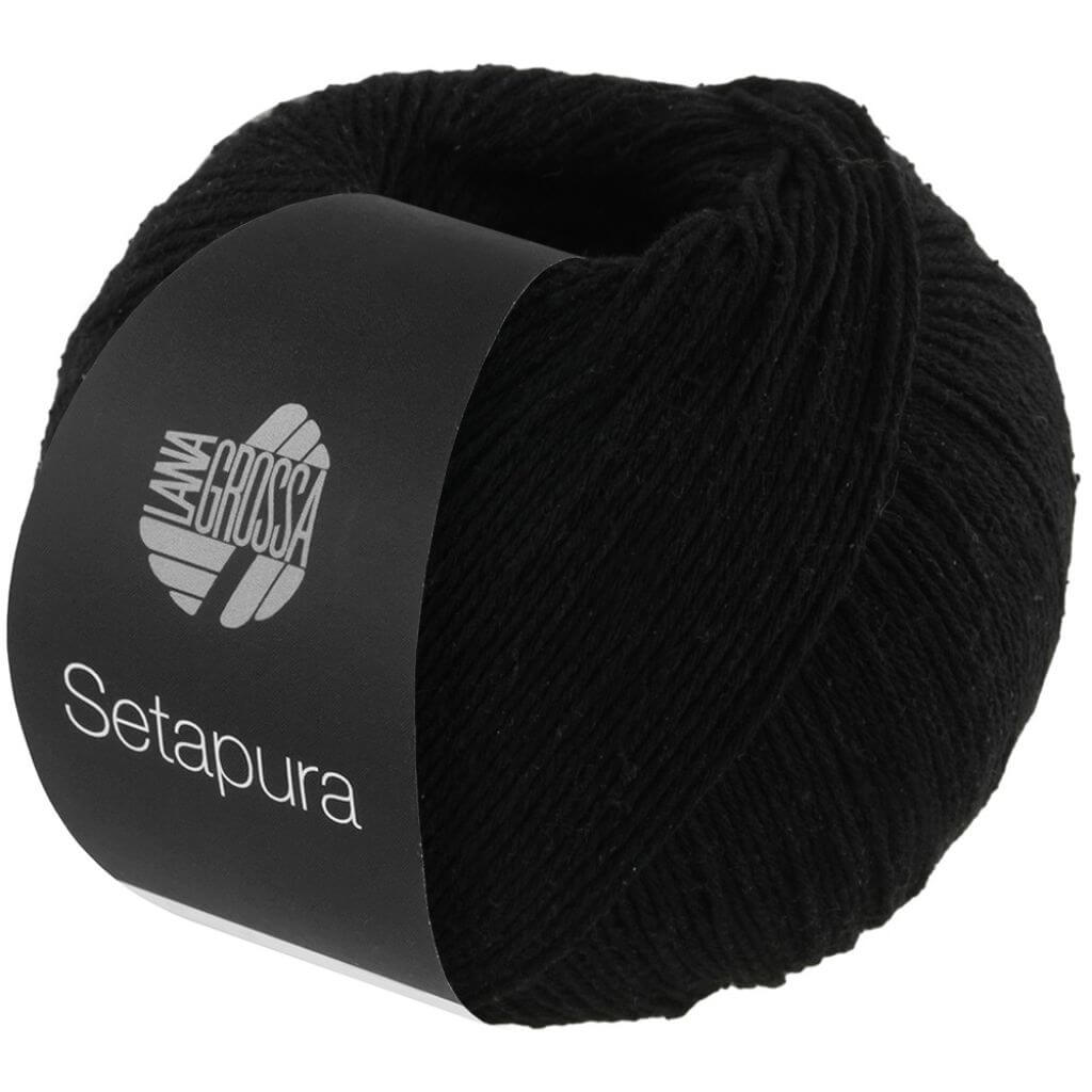 Lana Grossa 16 - Schwarz Lana Grossa Setapura 50g Lieblingsgarn
