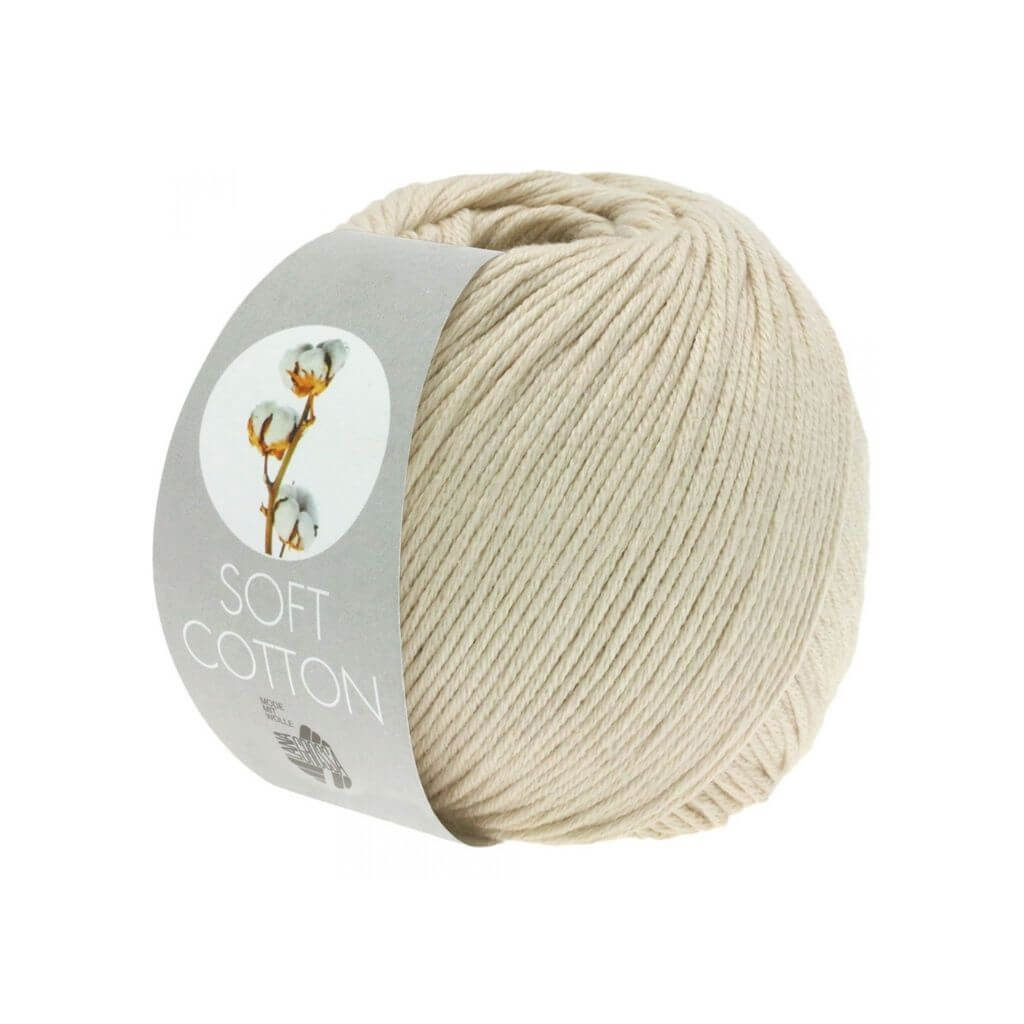 Lana Grossa 3 - Grège Lana Grossa Soft Cotton 50 g Lieblingsgarn