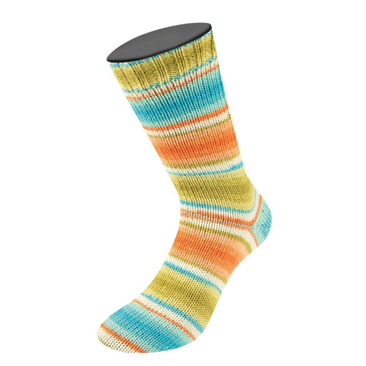 Lana Grossa Landlust Die Sockenwolle, Farbe 117 Bunte Streifen – Merino und Polyamid bei Lieblingsgarn