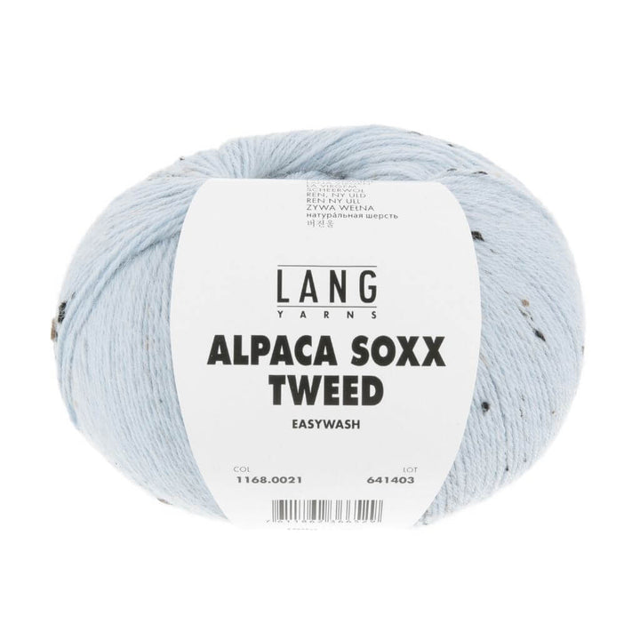 Lang Yarns Alpaca Soxx Tweed, Farbe 021 Hellblau – Alpaka, Schurwolle und Synthetik bei Lieblingsgarn