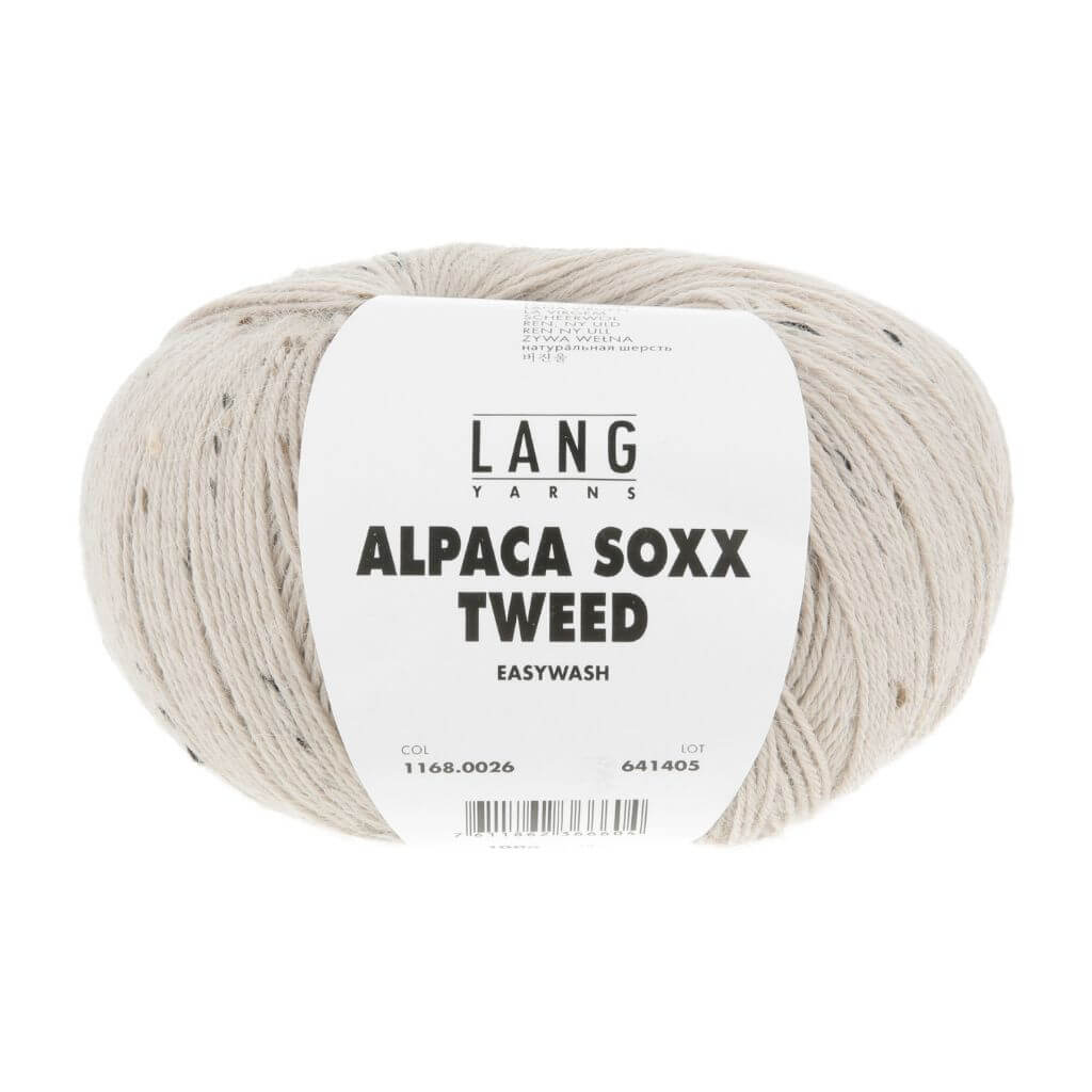Lang Yarns Alpaca Soxx Tweed, Farbe 026 Sand – Alpaka, Schurwolle und Synthetik bei Lieblingsgarn