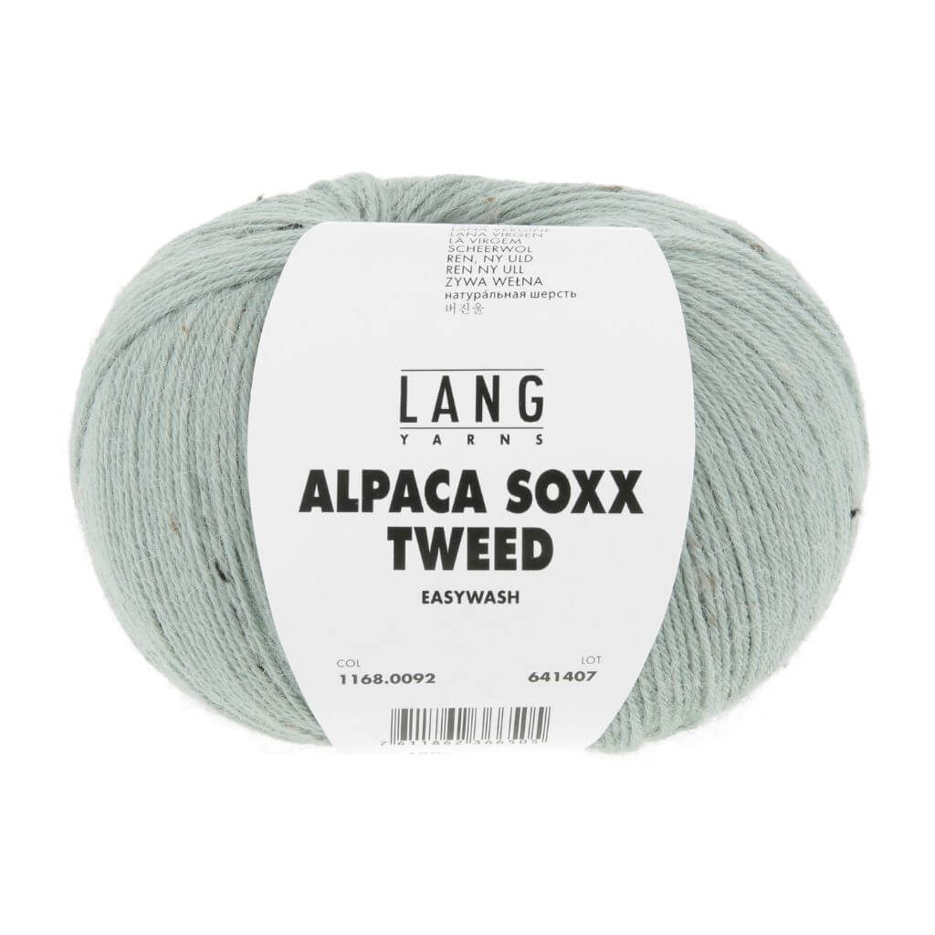 Lang Yarns Alpaca Soxx Tweed, Farbe 092 Salbei – Alpaka, Schurwolle und Synthetik bei Lieblingsgarn