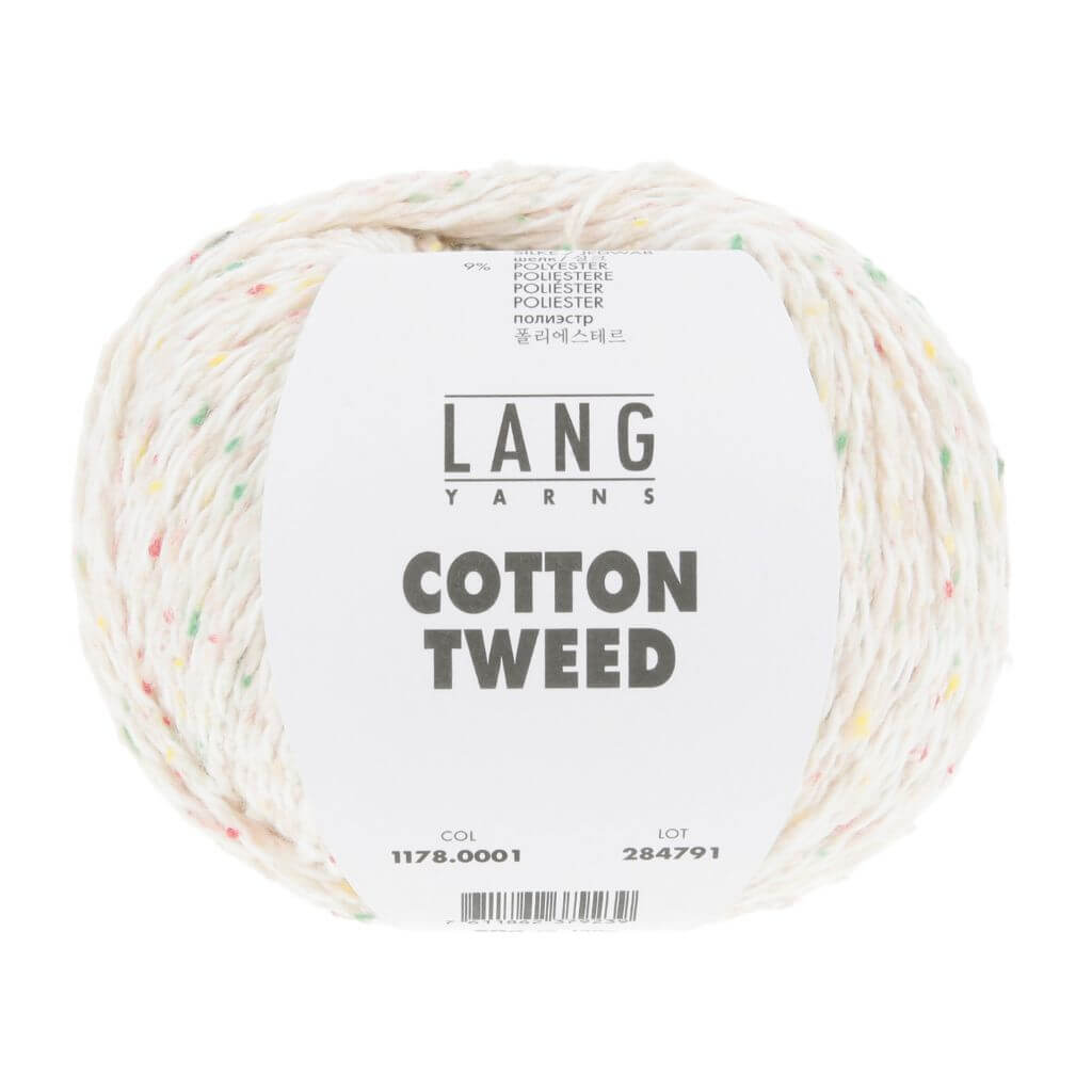 Lang Yarns 001 - Weiss Lang Yarns Cotton Tweed Lieblingsgarn