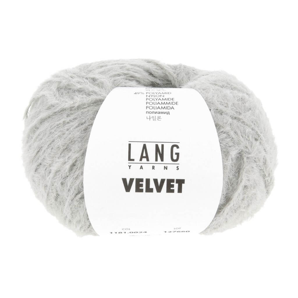 Lang Yarns Velvet, Farbe 024 Grau – Synthetik und Viskose bei Lieblingsgarn