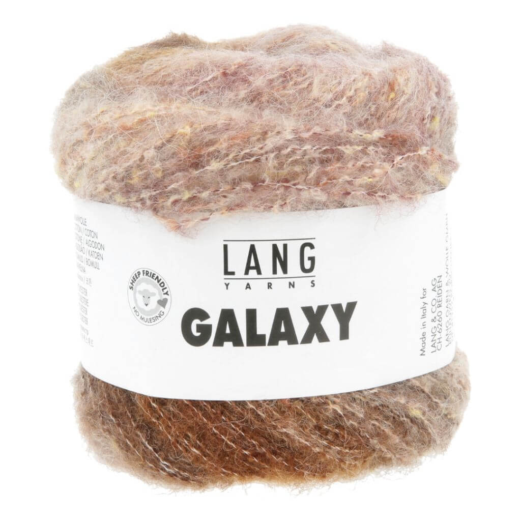 Lang Yarns Galaxy, Farbe 001 Braun/Beige/Olive – Alpaka, Baumwolle und Merino bei Lieblingsgarn