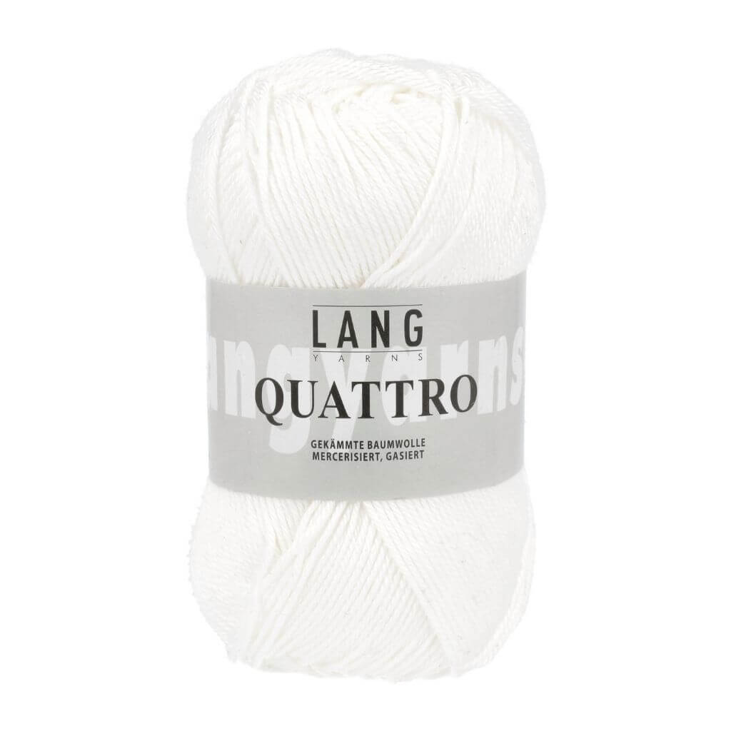 Lang Yarns Quattro, Farbe 1 Weiss – Baumwolle bei Lieblingsgarn