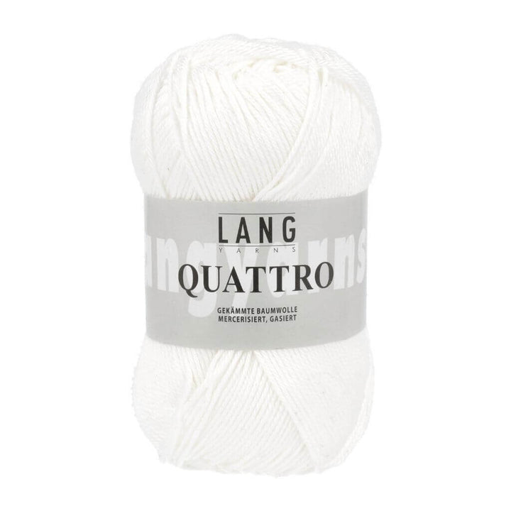 Lang Yarns Quattro, Farbe 1 Weiss – Baumwolle bei Lieblingsgarn