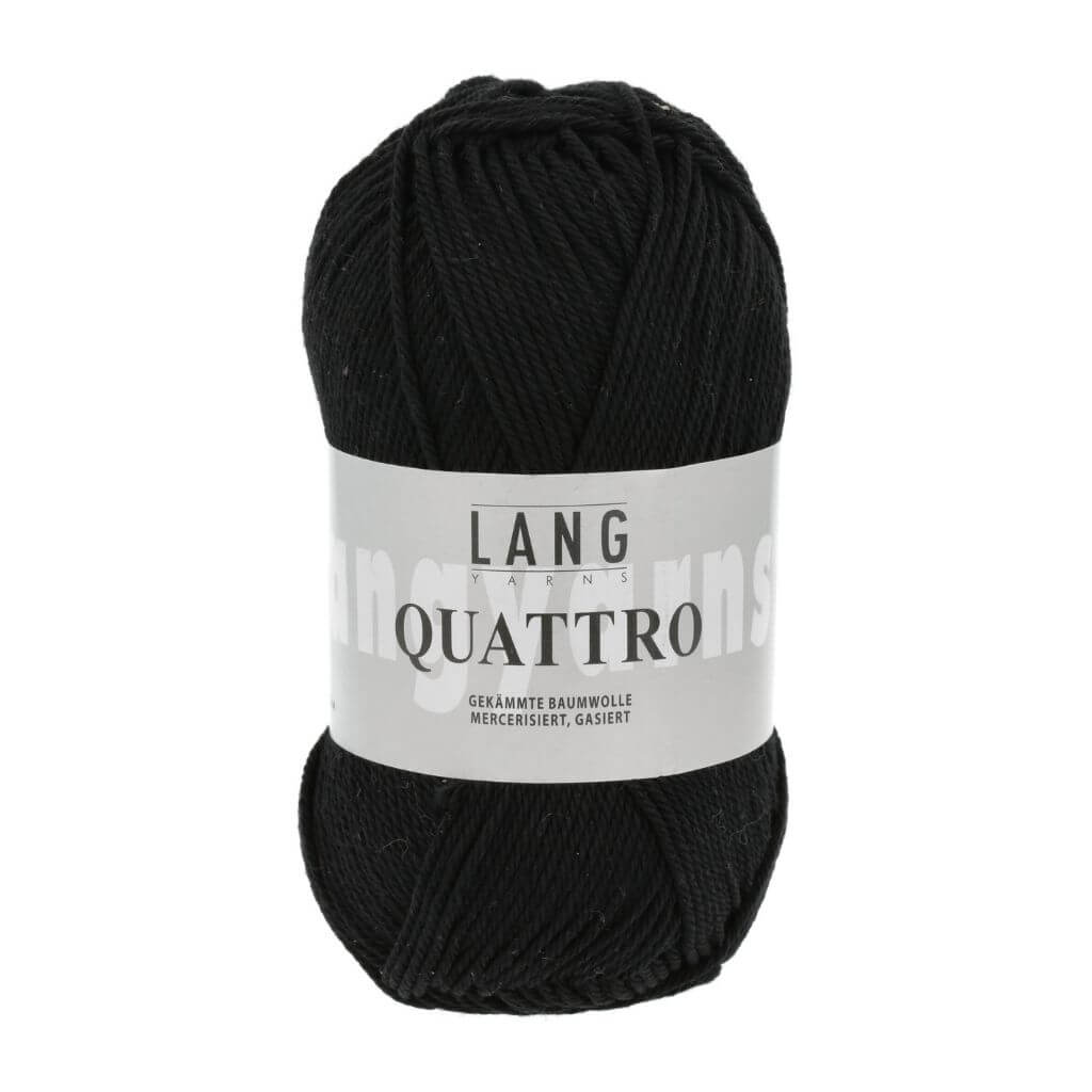 Lang Yarns Quattro, Farbe 4 Schwarz – Baumwolle bei Lieblingsgarn