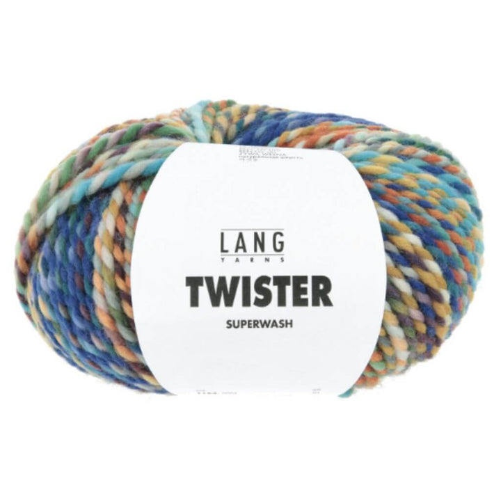 Lang Yarns Twister, Farbe 005 Marine/Grün/Orange bei Lieblingsgarn