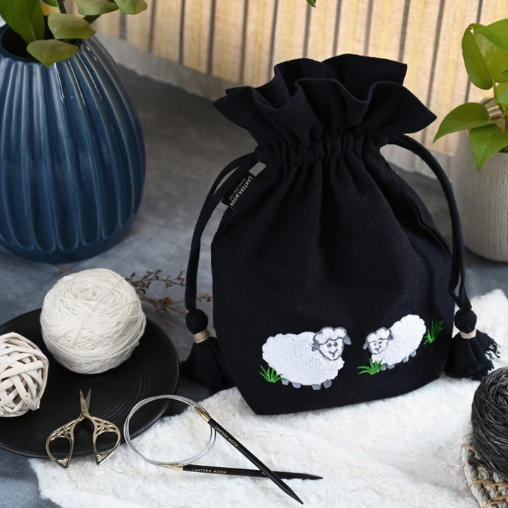 Lantern Moon natural white Lantern Moon Beutel mit Kordelzug Lieblingsgarn