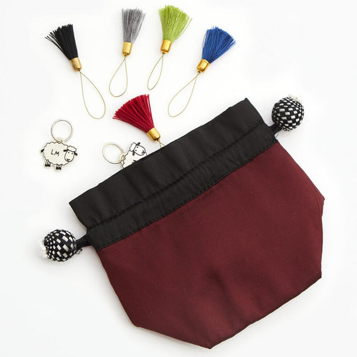 Lantern Moon Stoffbeutel, Farbe Dahlia (Maroon) bei Lieblingsgarn
