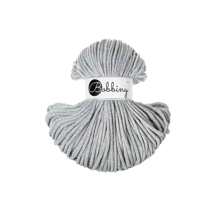 Bobbiny Light Grey Bobbiny Classic cotton cords 4mm 100m Lieblingsgarn