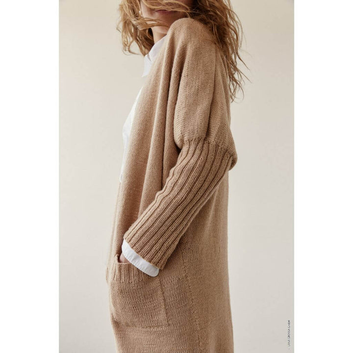 Lana Grossa Pattern Strickjacke Long Cardigan Strickset - Lana Grossa (PDF) Lieblingsgarn