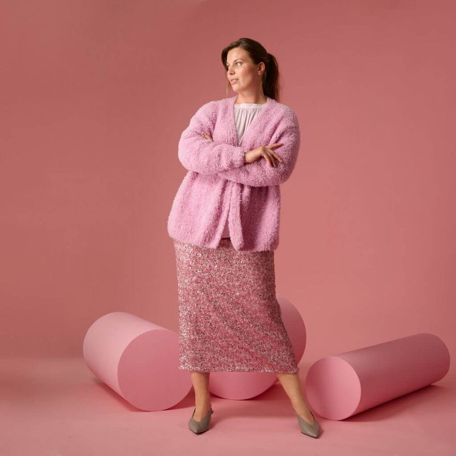 Lana Grossa Cardigan offene Front Ripprand Strickanleitung – Produktansicht bei bei bei bei bei bei bei bei bei Lieblingsgarn