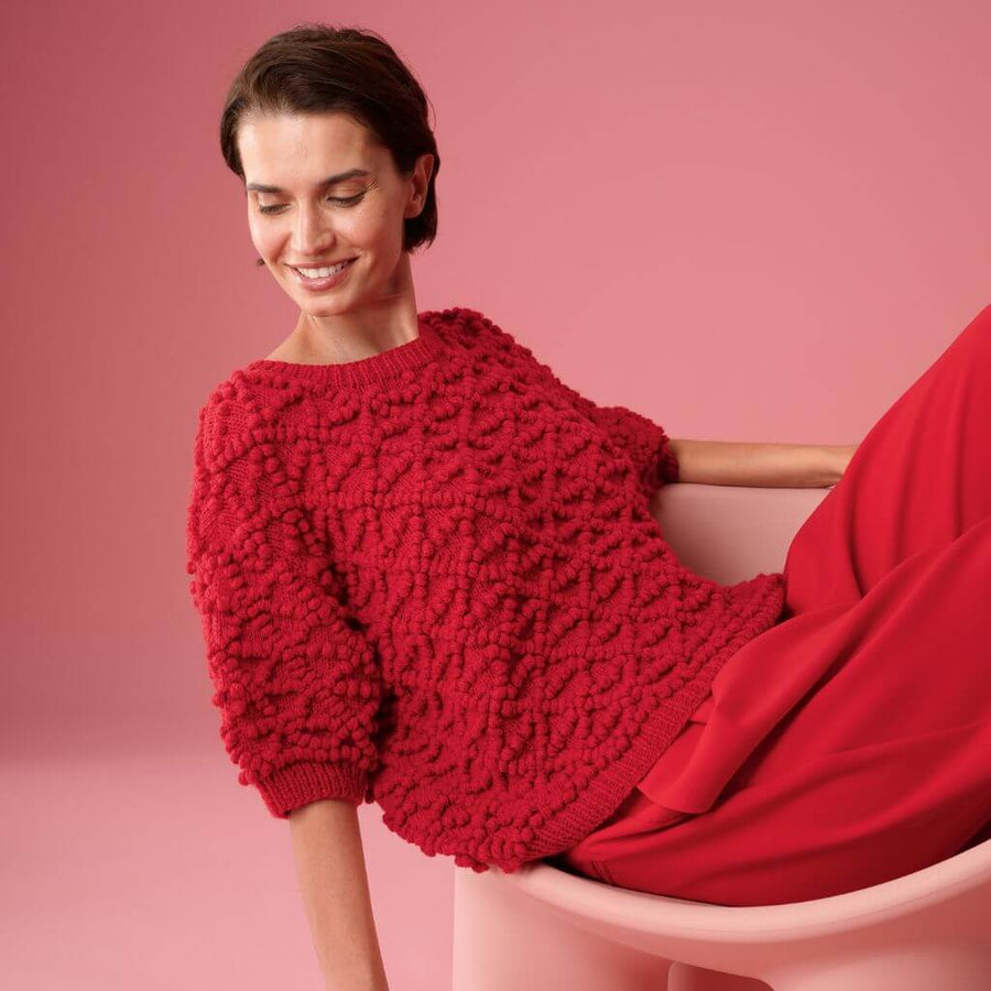 Lana Grossa Pullover Noppenmuster Strickanleitung – Produktansicht bei bei bei bei bei bei bei bei Lieblingsgarn