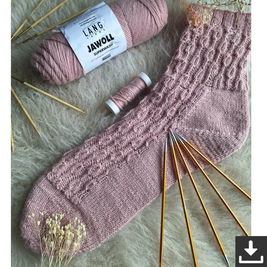 Madame Nadelspiel Pattern Cozy Leaf Socks Strickanleitung - Madame Nadelspiel (PDF) bei bei bei bei bei bei Lieblingsgarn